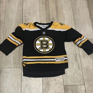 Reebok Kids Black and Gold Hockey Jersey